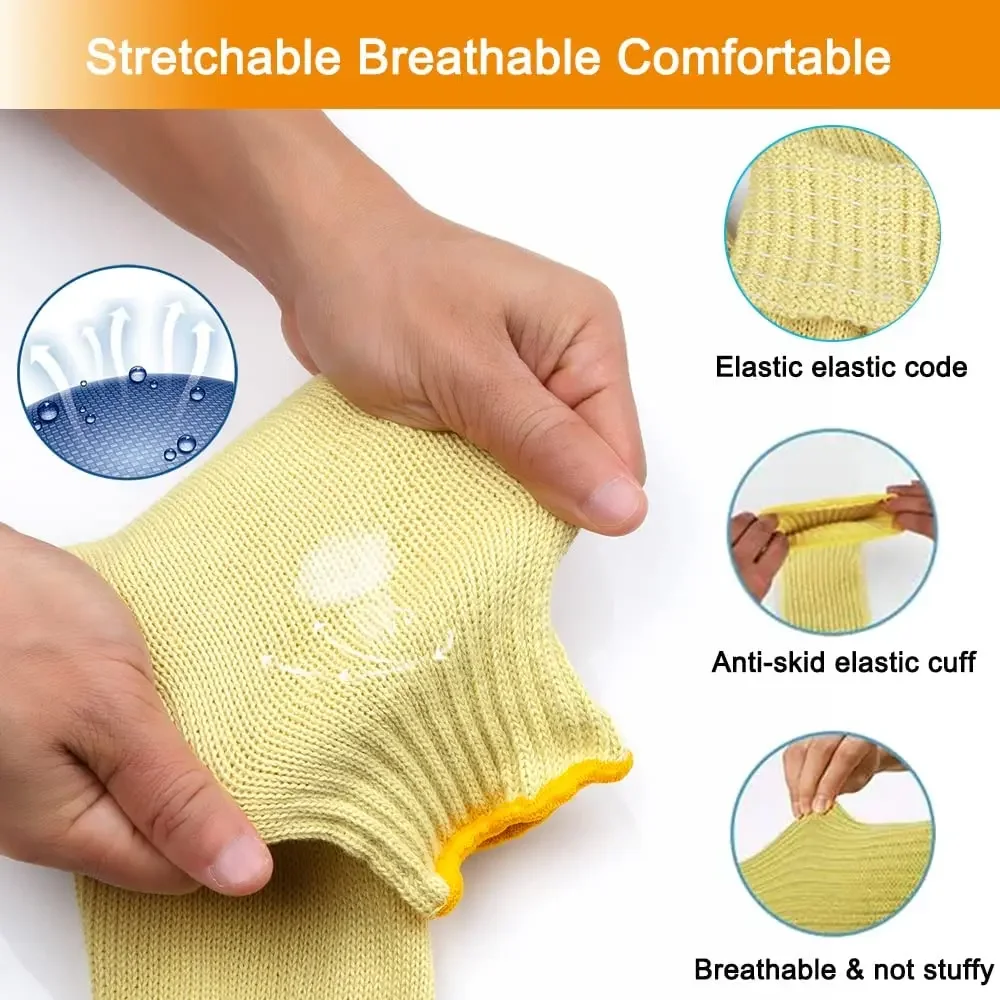 Anti Cut and Heat Resistant Kevlar Fire Proof Aramid Fiber Yellow Color ...
