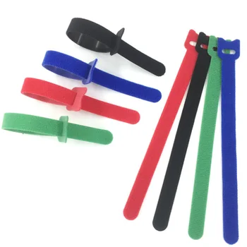 Self Gripping Wire Organizer Fastening Strap Adjustable Hook And Loop Cable Ties