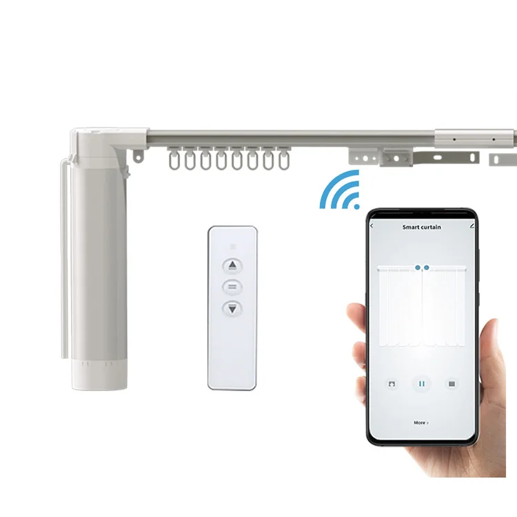 Wifi  Wireless Electric Curtain Motor Quicklink Motorized Curtain and Track Automation App Control Curtain for Smart Home System