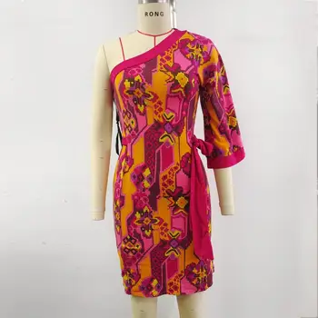 Customizable Women's Plus Size Dress New Arrival Celegant Floral Sublimation Printed Ladies Dress Asymmetrical Eco-Friendly