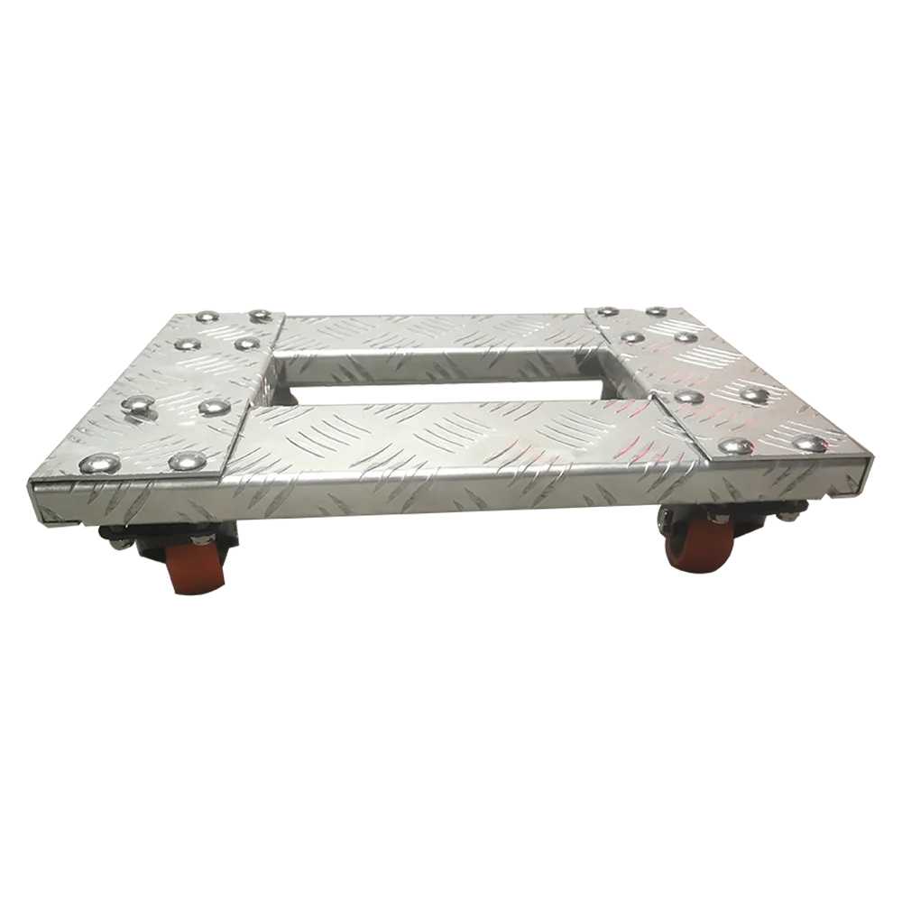 Aluminum Moving Dolly with 2 Swivels and 2 Wheels with Brakes for Moving Heavy Duty Goods Furniture Dolly