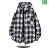 Camicia a quadri blu navy
