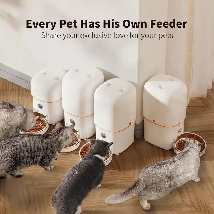 Tuya App Eco Friendly Timed Ration Feeder Cats Dogs With 4l 5g Camera ...