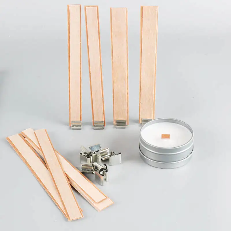 100 Pieces Wooden Candle Wicks, Candle Making Wicks Natural Smokeless Wooden  Candle Wicks Candle Wicks With Iron Stand Candle Wood Chips For Diy Candle  Making (set Of 50)