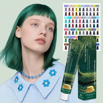 Factory Wholesale Customizable No Stimulation Lasting Anti-fade Covers Gray Hair Dye Cream for Salon Professionals