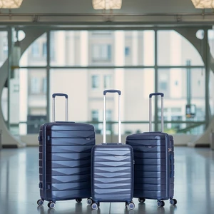 New Fashion  Unisex Travel 20/24/28 Inch PP Lightweight 3 Pcs Trolley Luggage Suitcase With 4 Wheels Spinner