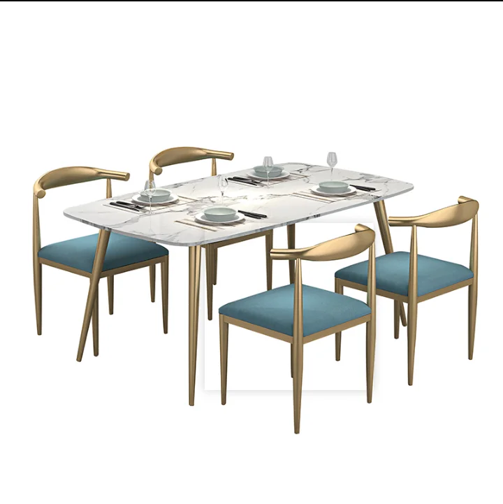 north europe marble table rectangle modern contracted table small family home
