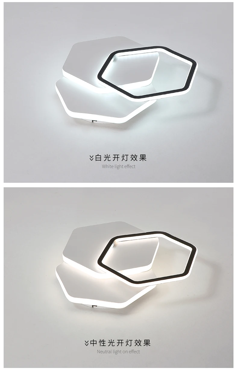 MEEROSEE Lustre LED Modern Lighting Acrylic Light Ceiling Flush Mount Lighting Fixture MD87175