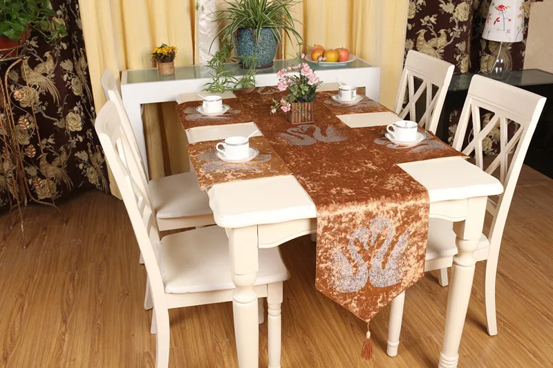 Водостойкая 100% голландская бархатная популярная Алмазная декоративная настольная дорожка