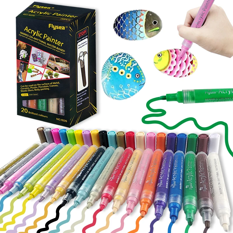 Acrylic Paint Marker Pens 48/60 Color Painting Markers – Zscm The
