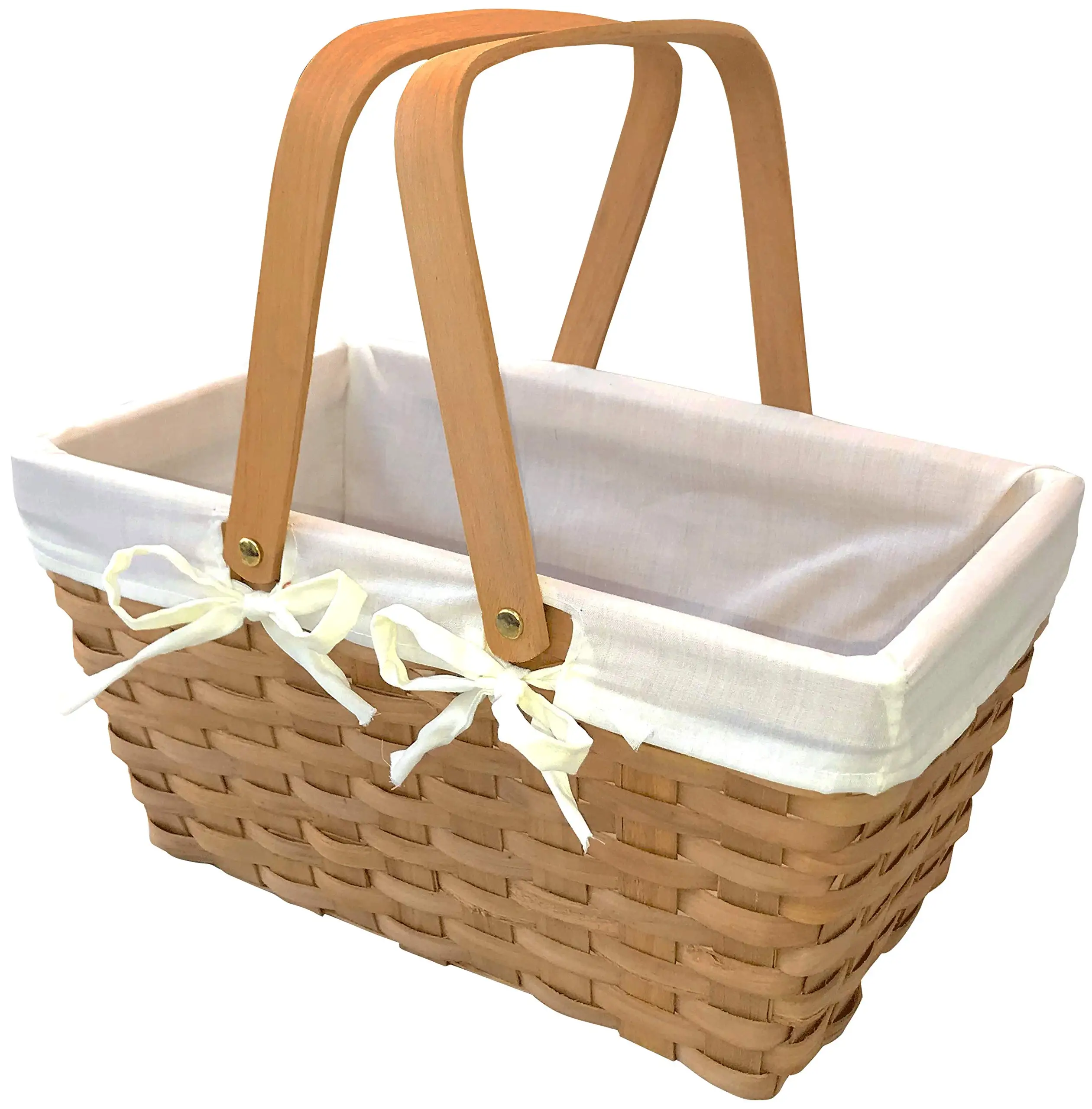 Set Wicker Basket With Lid For Picnic Picnic Basket Insulated Cesto