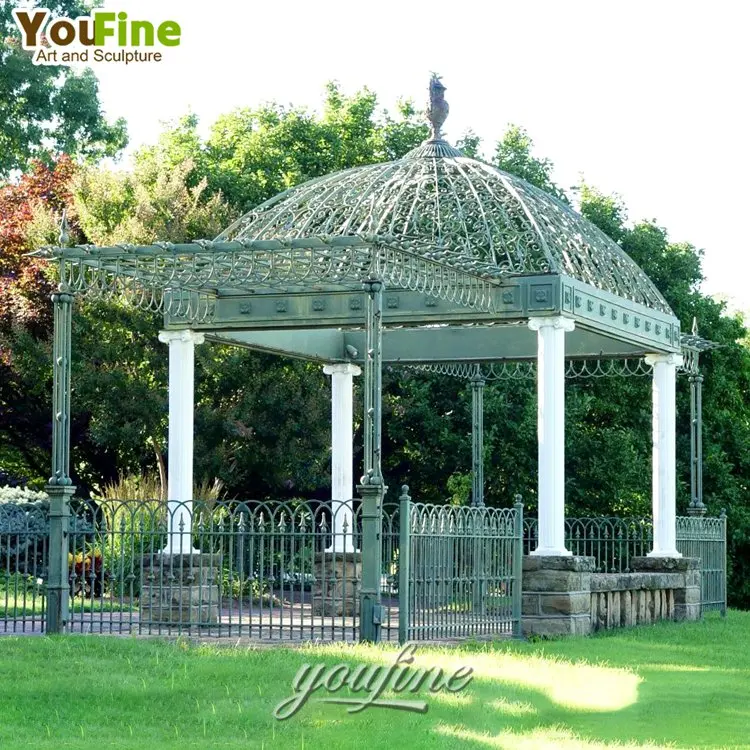 Outdoor Large Decorative Garden Casttraditional Victorian Iron Gazebo ...