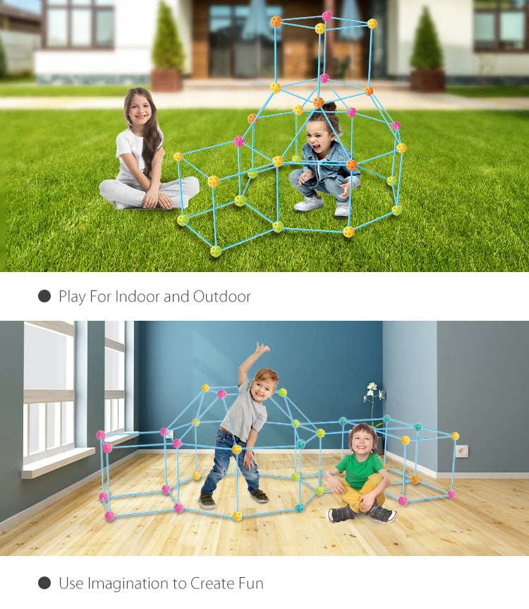 Steam Toy Crazy Fort Building Kit 118 Pieces Forts Kids Construction