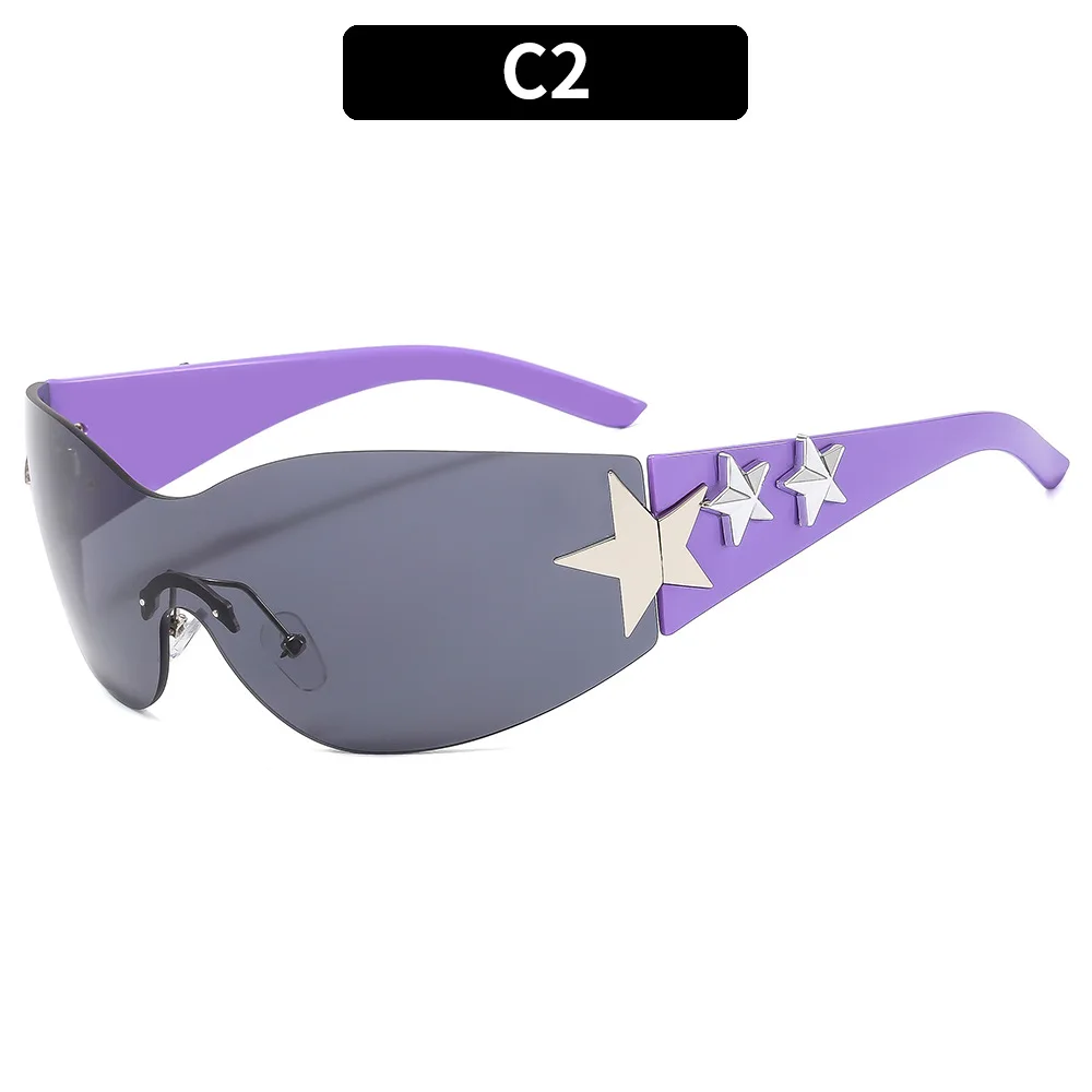 Cross-border Y2K Millennium hot girl sunglasses Five-pointed star 