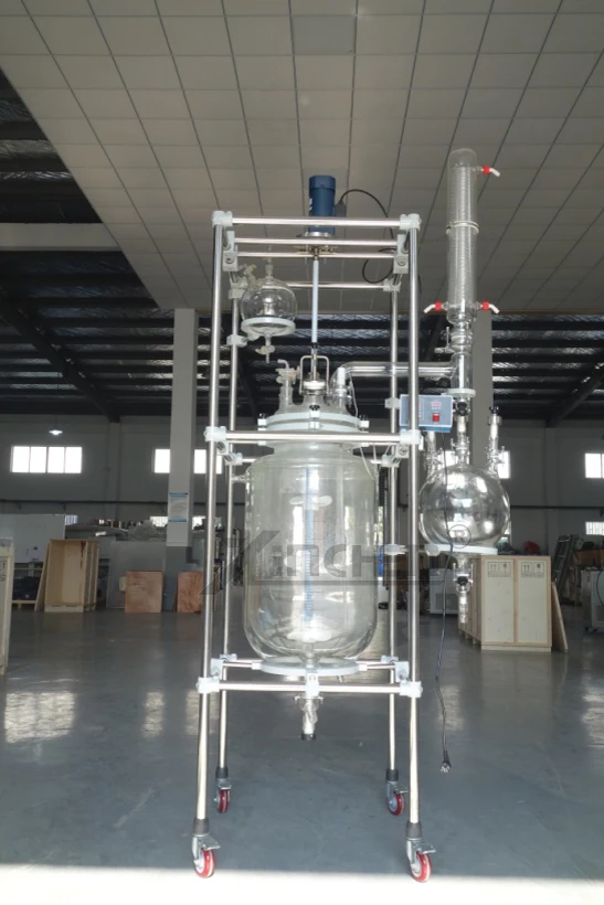 100L double walled glass reactor Jacketed Glass Reactor supplier