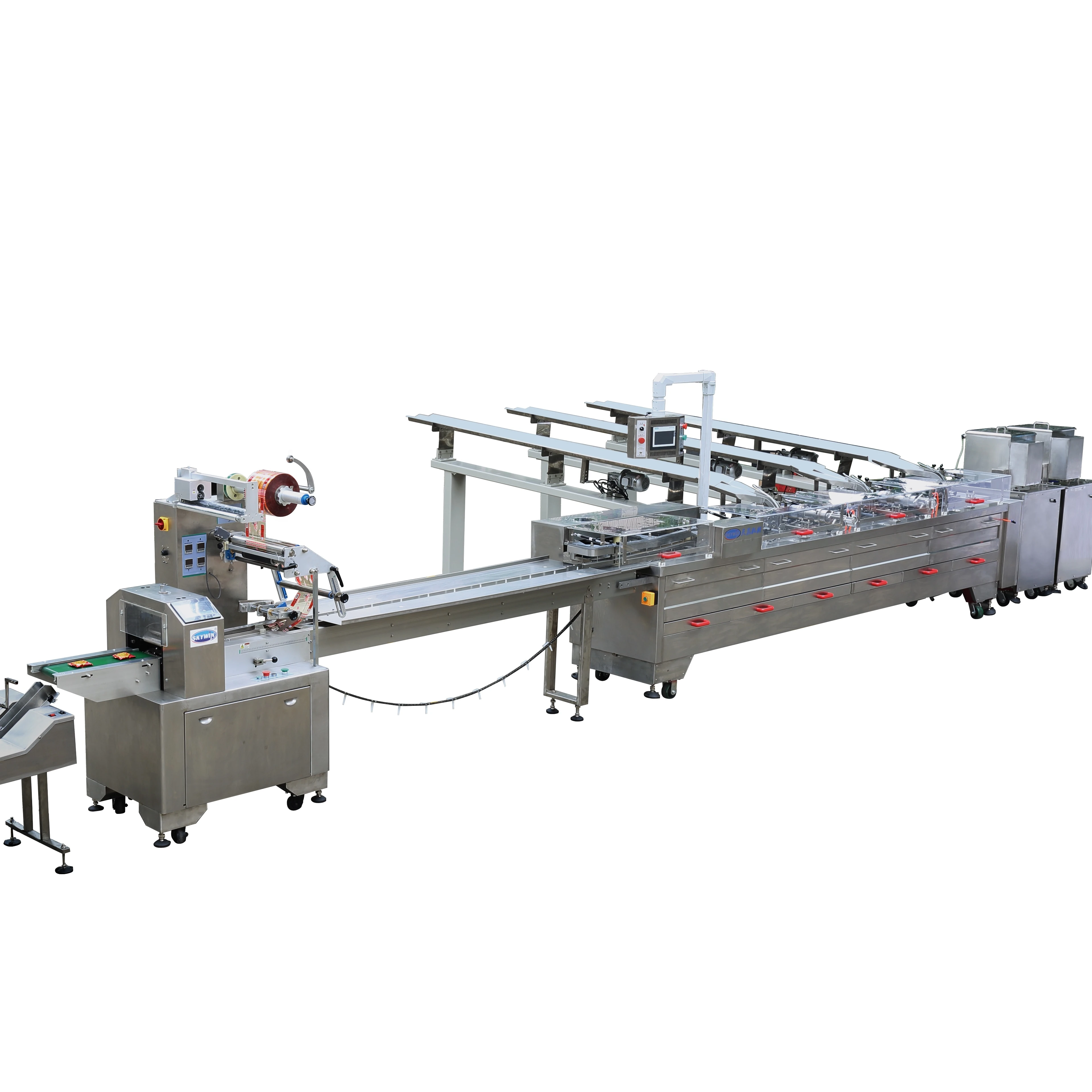 Automatic Cream Biscuit Sandwich Machine with Pile Pack Packaging Machine