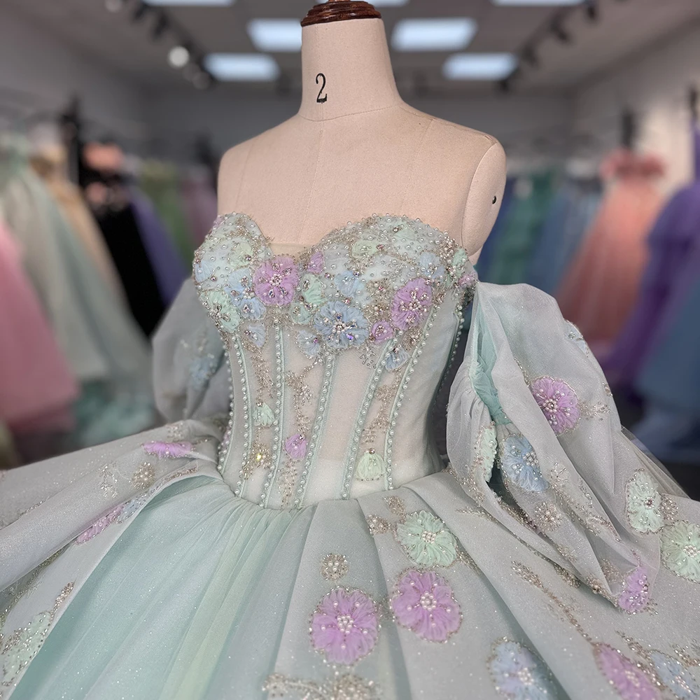 Mint Green Quinceanera Dress Off the Shoulder Ball Gown Appliques Birthday  Party Gowns Beaded Prom Dresses Dy5880| Alibaba.com