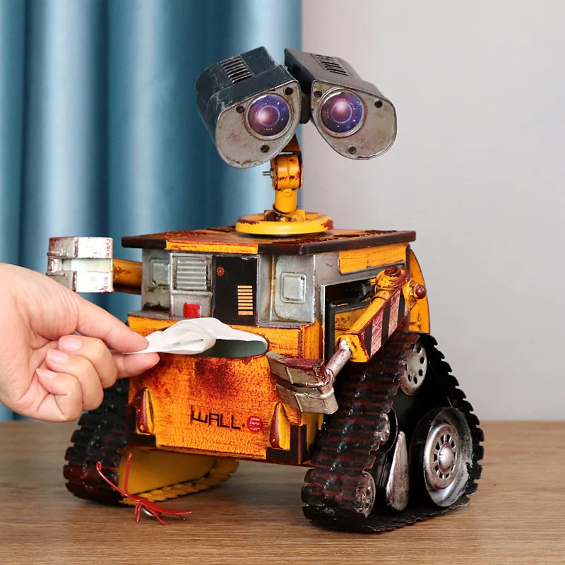 Walle Toy Robots Handmade Antique Metal Vintage Crafts Home Decoration Robot Model Metal Drawer