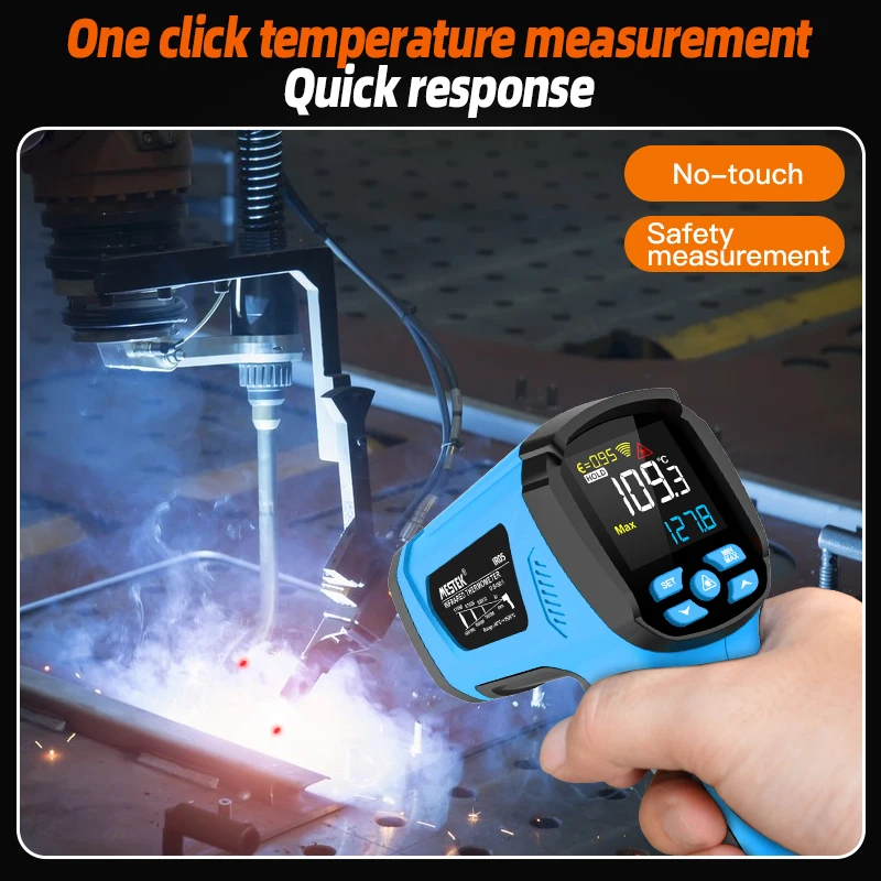 Mestek IR05 Pyrometer Digital Infrared Thermometer Gun Temperature Measurement Electronic Hygrometer Industry  Thermometer