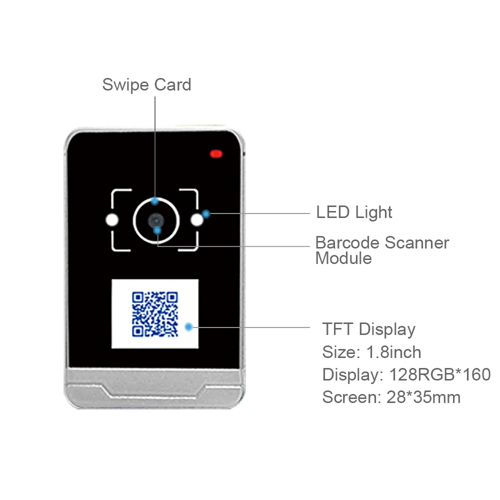 RD009 TCP/IP HTTP Protocol Mifared Card Reader RFID Card Reader with QR Code Scanner for Access Control Turnstile and Elevator