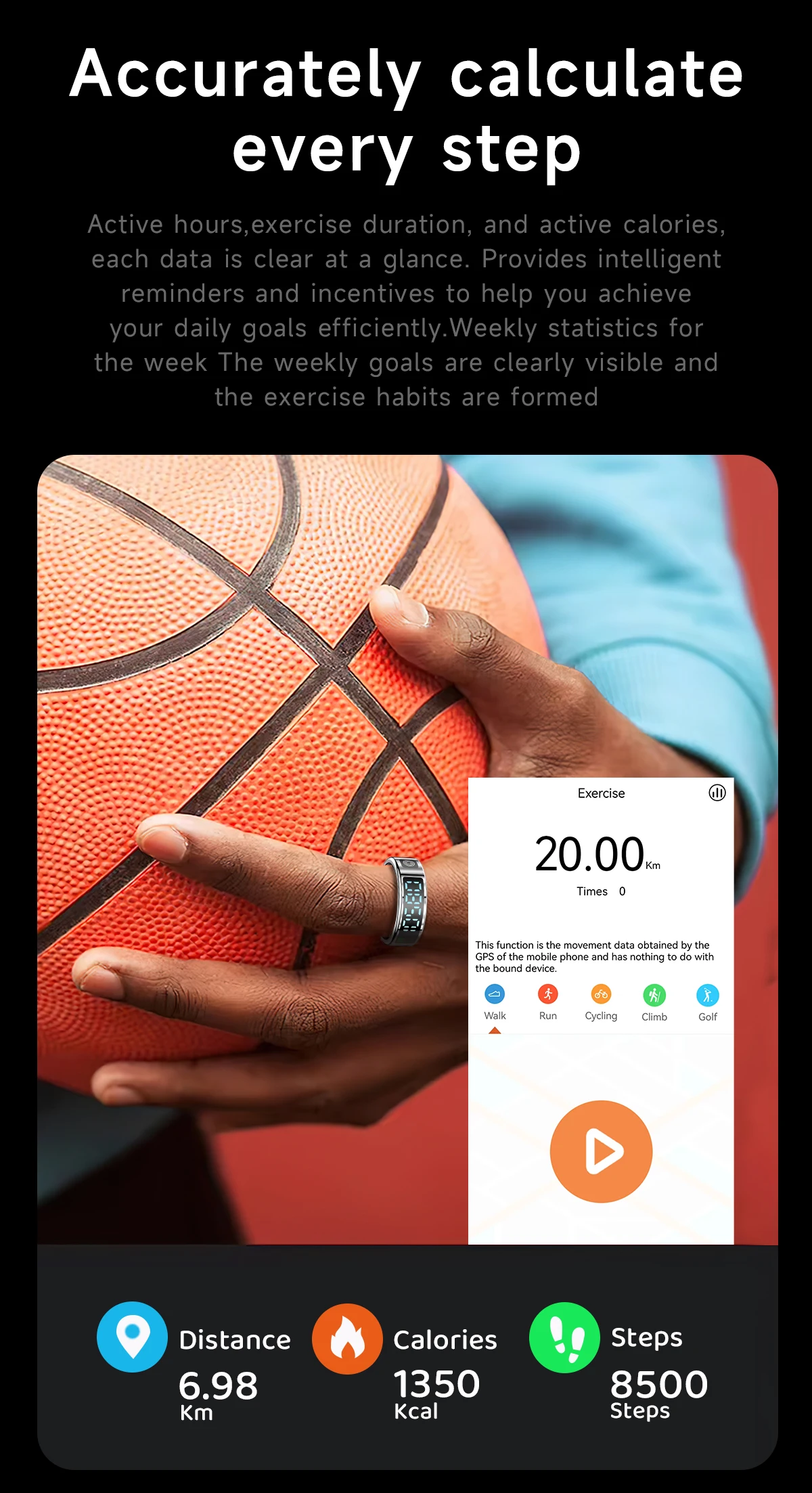 Digital Display Heart Rate Touch Screen Control Blood Oxygen Sleep ...
