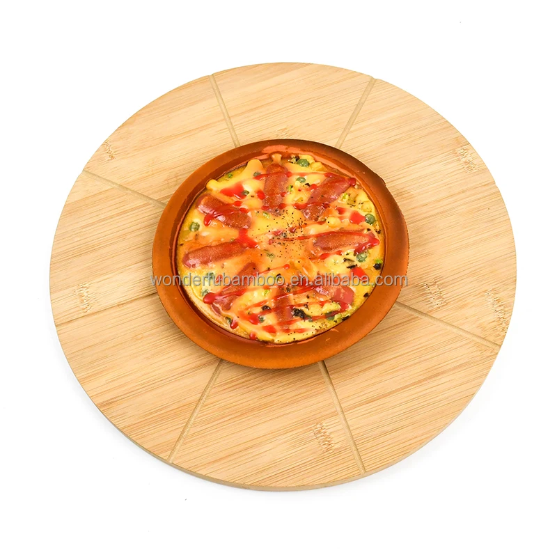 WDF New Design Custom Wooden Piza Peel Plate Live Edge Cutting Board Durable BambooPizza Peel For Cooking manufacture