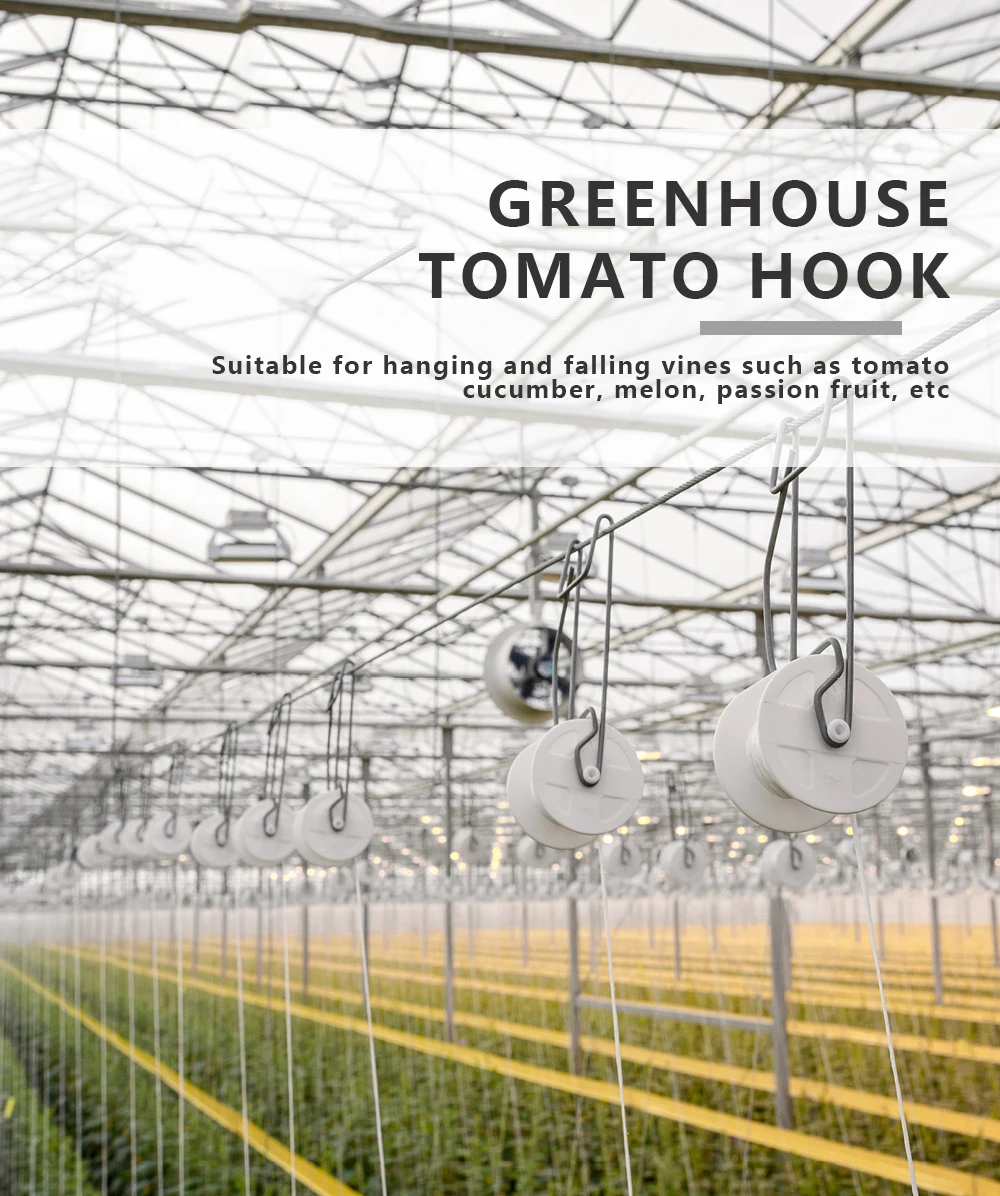 Skyplant Tomato Trellising Roller Hook With Twine For Plants Greenhouse