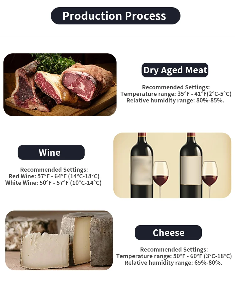 Grace Refrigerator Meat Curing Cheese Salami Fish Display Cooler Dry