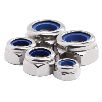 Manufacturer wholesale fastener product self locking nut SS316 stainless steel din985 nylock nut