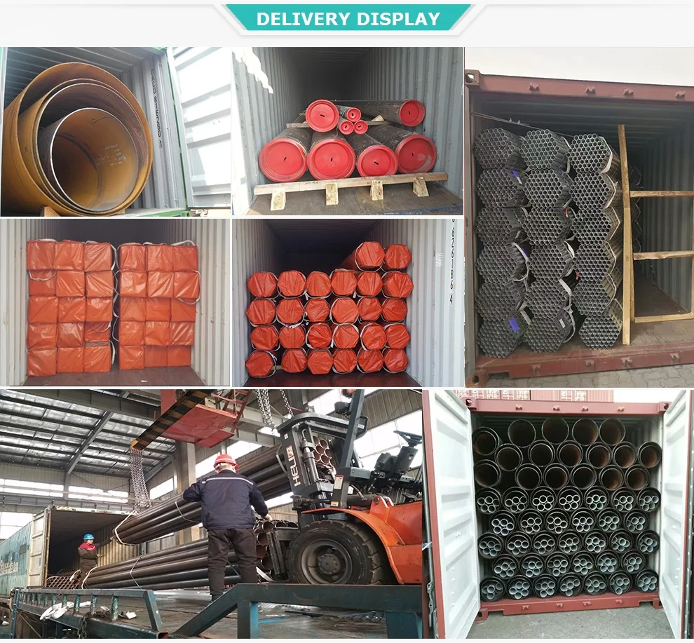 Black Painted Seamless Iron Steel Pipes 1/2"-24" Smls Carbon Steel Tube ...