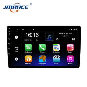 1001 2din Android 9.1 10 Inch Rearview camera Full Touch Screen Double Din Car DVD Player 1+16 GB