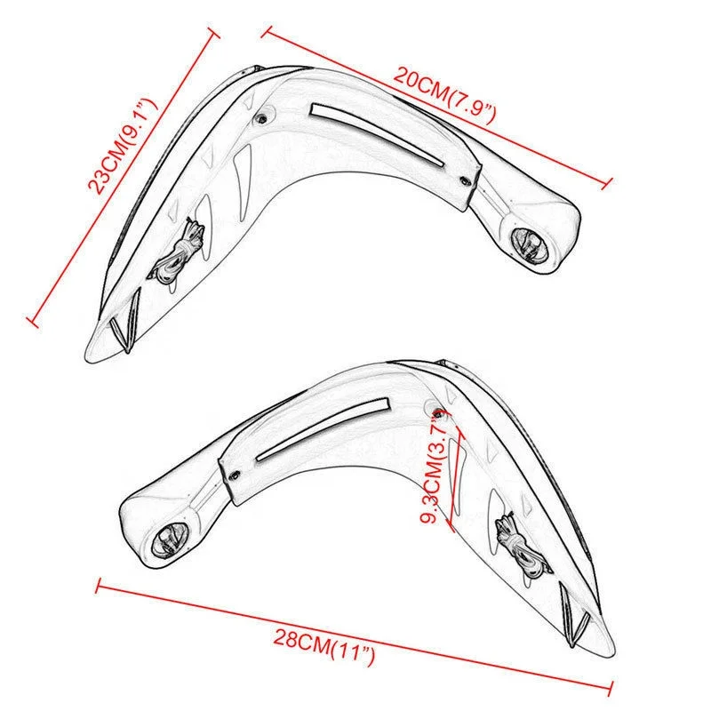 Универсальный мотоциклетная Накладка со светодиодными огнями Мотоцикл Защита рук со светодиодной подсветкой
