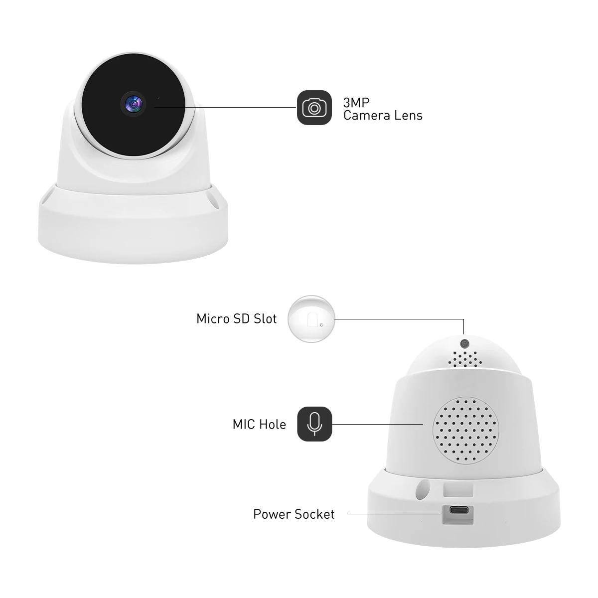 product v380 rt1 3mp indoor wifi security camera hd ptz cctv with night vision alarm storage motion detection tf card  cloud data-64