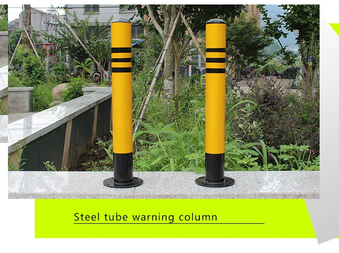 Оптовая цена, сверхмощный желтый столбик для стальной трубы, дорожный стационарный столбик безопасности