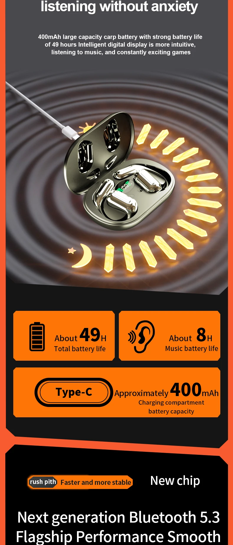 Chinese factory supplier supply  2024 Q16 Wireless Earphones Bt 5.3 Mic Sports Stereo Ear Buds Waterproof Over-ear Earbuds Business Headset Running Headphones - Buy Wireless Earphones business Headset stereo Ear Buds