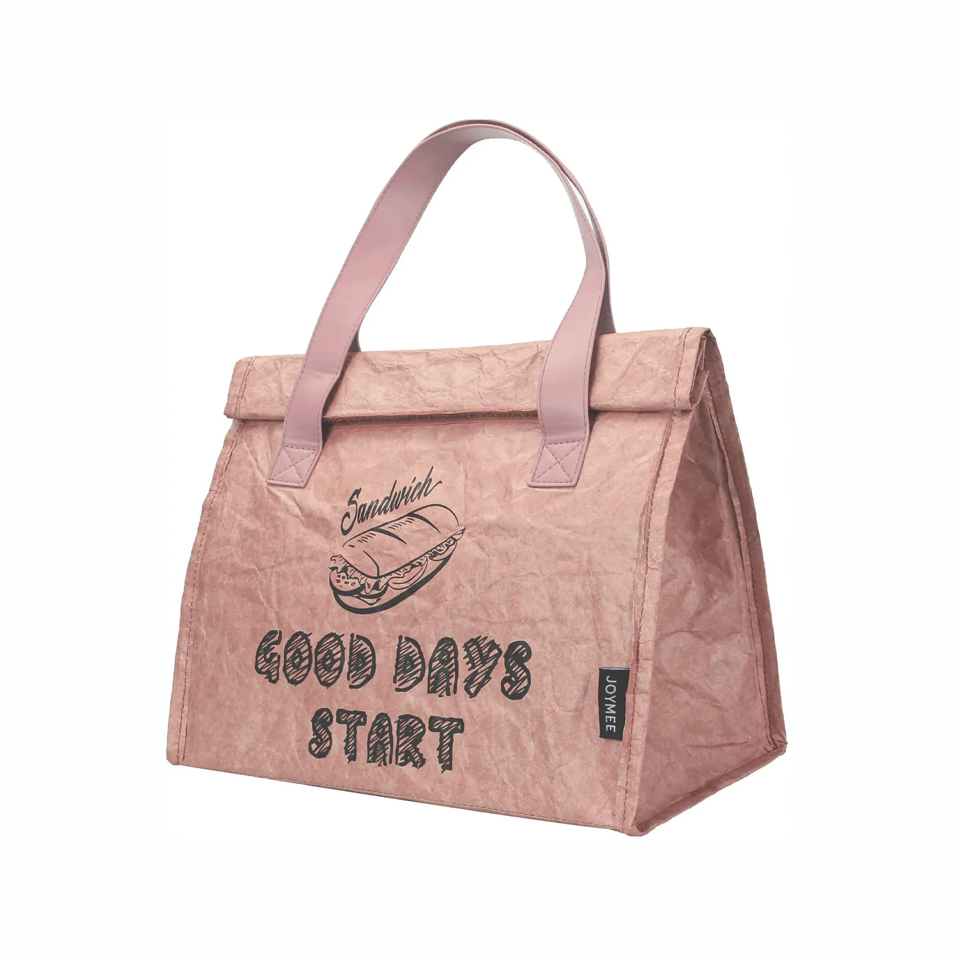 Оригинальная переработанная Экологически чистая маленькая сумка для ланча термоизолированная