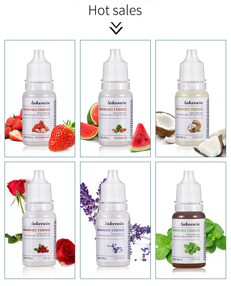 Plant Fruity Flavoring Oil For Lip Gloss 24 Scents Fragrance Oil Bath