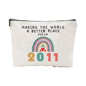 Personalized Birthday Cosmetic Bag - Waterproof Printed Makeup Pouch & Storage Organize