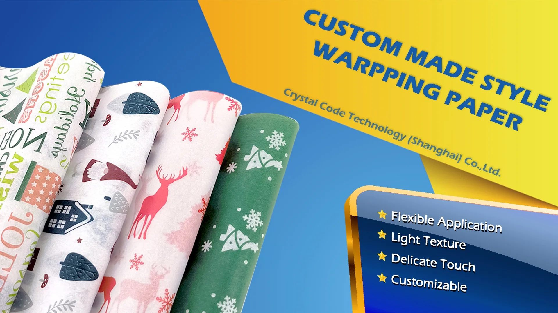 Printed Brand Logo Custom Tissue Paper,Customize Pattern Text Package