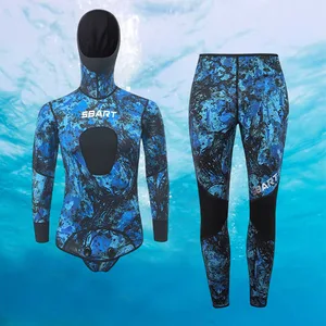 Sbart 1.5mm 2mm  Men's Camo Surf Swimming Diving Wet Suit Long Sleeve UV Sun Protection Wetsuit Tuta Subacquea