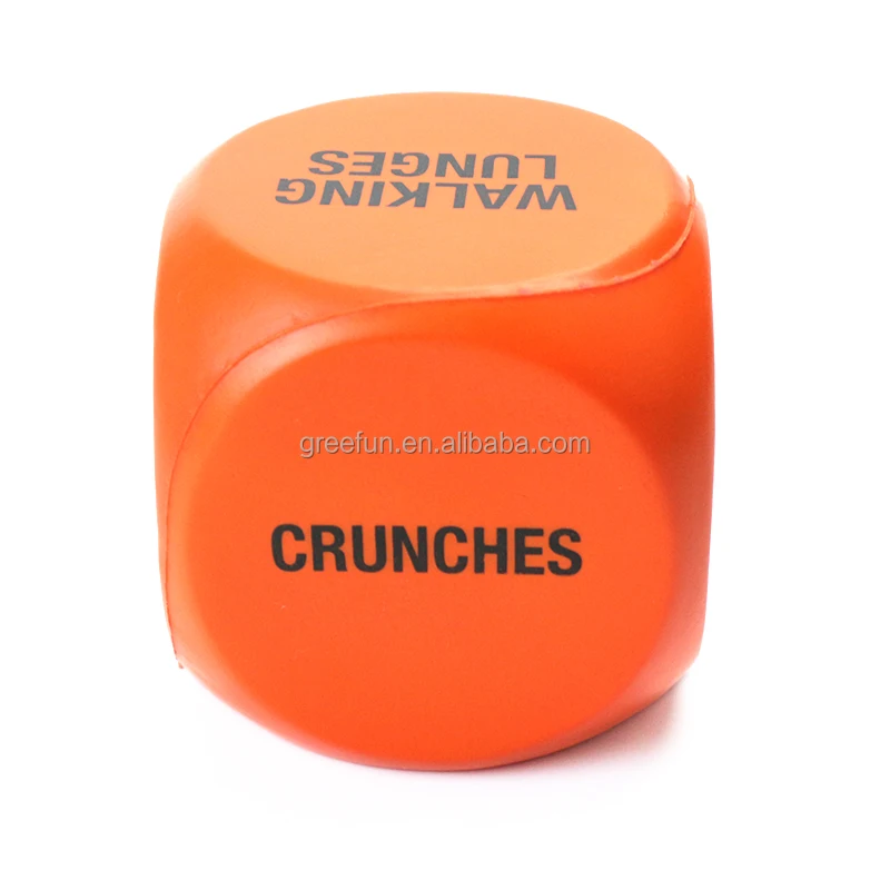 Custom Foam Exercise 6 Sided Dice Cube D6 Personalised Pu Foam Fitness