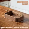 Small all-black walnut tray with handle, 25*15*5.4cm