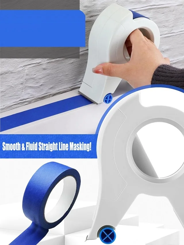 Masking Paint Tape Applicator Portable Masking Paint Tape Dispenser Cutter Tightly Seals Tape Onto Various Surfaces