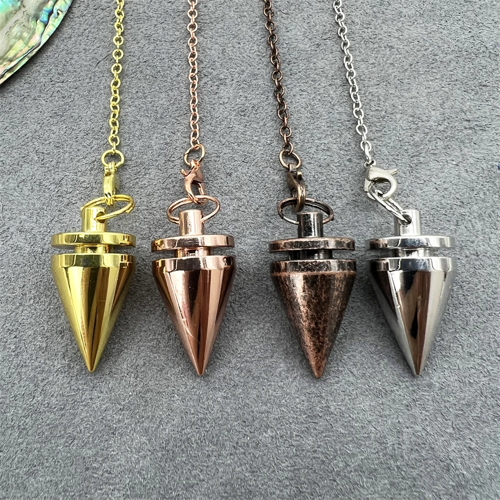 AWARDSEN 3 PCS Silber Kupfer Pendel, Metall Pendel Esoterik Wünschelrute in Set für Weissagung, Tarot Zubehör, Reiki Balancing Geschenke für Tarot Liebhaber