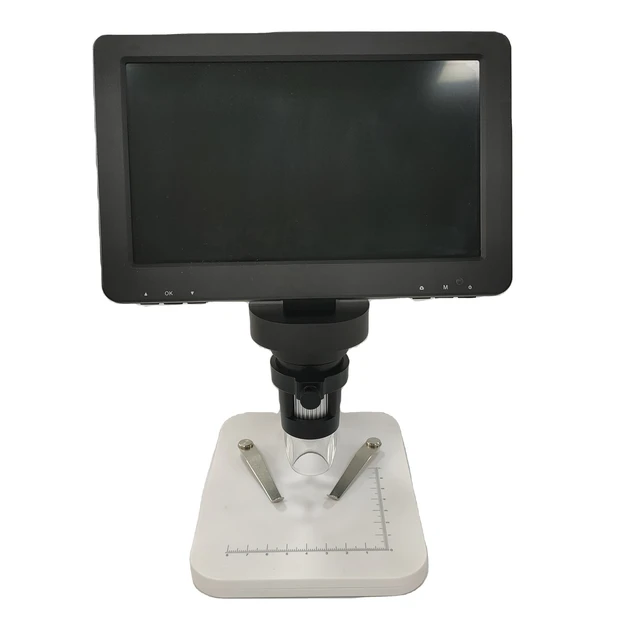 Digital USB Microscope 7 inch screen 1200X HD 1080P and video with computer measurement detection maintenance LCD plastic base