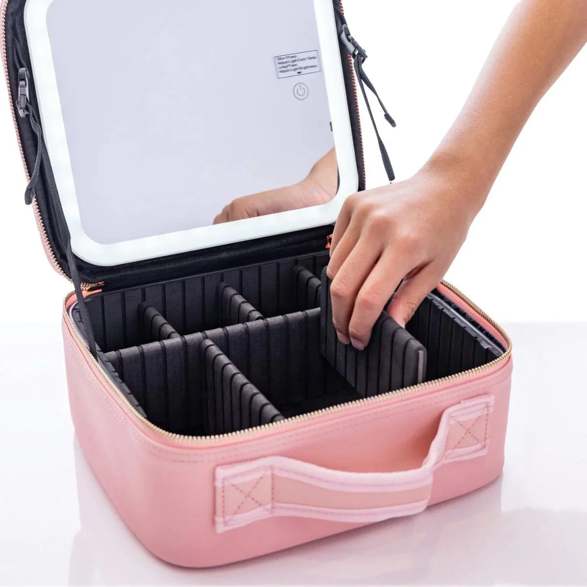 Rechargeable Cosmetic Train Case Artist Makeup Organizer for Women