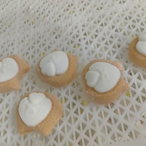 Customizable Double Heart Marshmallow Mousse Cake for Chinese Valentine's Day Perfect Companion for Coffee Milk Tea Direct