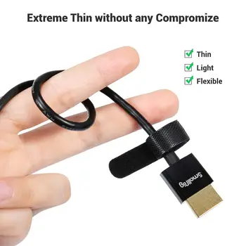 SMALLRIG High Speed Supports 3D Ultra Thin Camera Cable 55cm/1.8Ft, ARC Type-A Male to Male for Camera Camcorder Monitor - 2957 detail image
