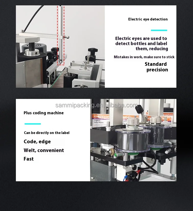 Semi-Automatic Round Bottle Labeling Machine with PLC Touch Screen and 1 Year Warranty for High Accuracy Space Saving Operation