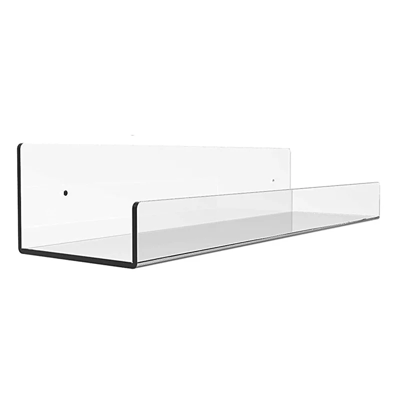 Clear Acrylic Floating Shelf Wall Ledge Mounted Shelves Display Storage